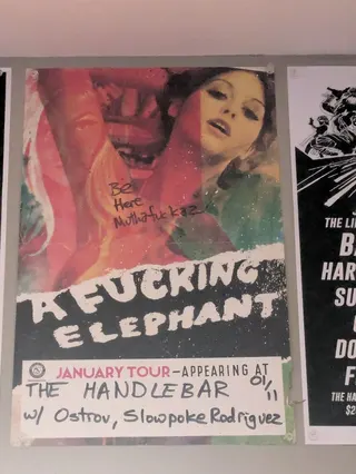 Show flyer, a fucking elephant, ostrov +1, Pensacola FL, Jan 11, 2014