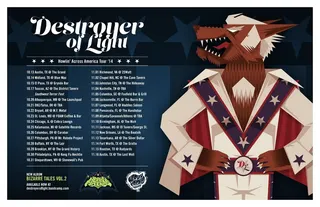 Show flyer, destroyer of light, Pensacola FL, Nov 8, 2014
