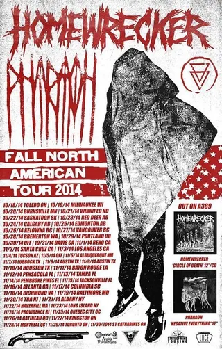 Show flyer, homewrecker, pharaoh, Pensacola FL, Nov 12, 2014