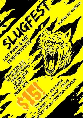 Show flyer, alabama music box, Pensacola FL, May 29, 2021