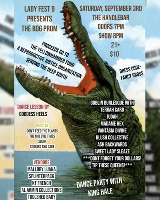 Show flyer, goddess heels, don't feed the plants +11, Pensacola FL, Sep 3, 2022