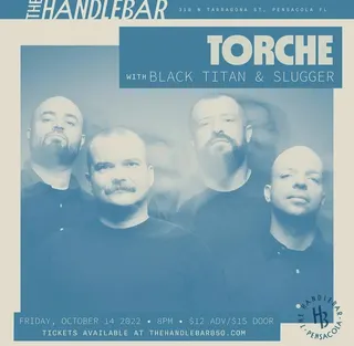 Show flyer, torche, black titan +1, Pensacola FL, Oct 14, 2022