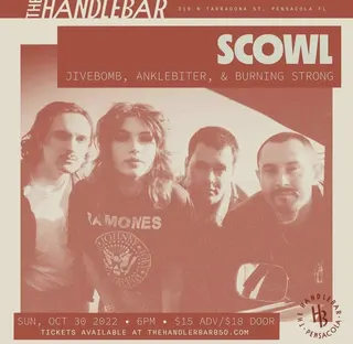 Show flyer, scowl, jivebomb +2, Pensacola FL, Oct 30, 2022
