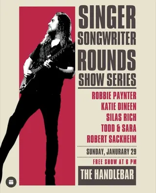 Show flyer, robbie paynter, katie dineen +3, Pensacola FL, Jan 29, 2023