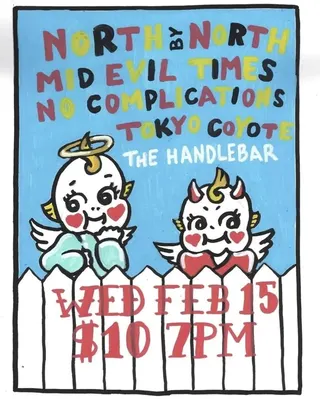 Show flyer, north by north, the mid evil times +2, Pensacola FL, Feb 15, 2023