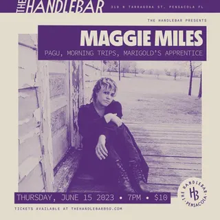 Show flyer, maggie miles, pagu +2, Pensacola FL, Jun 15, 2023