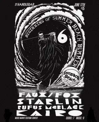 Show flyer, faux / fox, starlin +2, Pensacola FL, Jun 17, 2023
