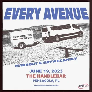 Show flyer, every avenue / makeoutofficial / saywecanfly, Pensacola FL, Jun 19, 2023