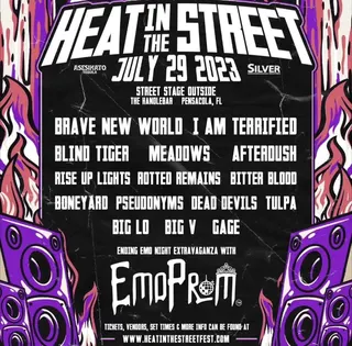 Show flyer, brave new world, i am terrified +14, Pensacola FL, Jul 29, 2023