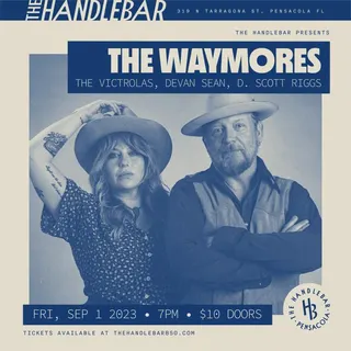 Show flyer, the waymores, the victrolas +2, Pensacola FL, Sep 1, 2023