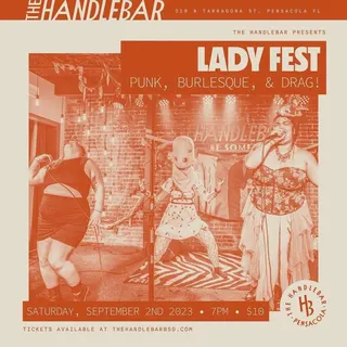 Show flyer, lady fest 10 (night 3), Pensacola FL, Sep 2, 2023