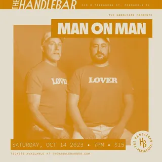 Show flyer, man on man, Pensacola FL, Oct 14, 2023