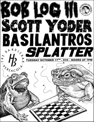 Show flyer, trashy tuesday garage punk party!, Pensacola FL, Oct 17, 2023