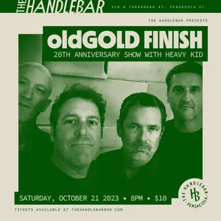 Show flyer, oldgold finish, heavy kid, Pensacola FL, Oct 21, 2023