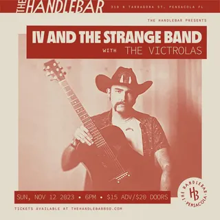 Show flyer, iv and the strange band, the victrolas, Pensacola FL, Nov 12, 2023