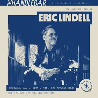 Show flyer, eric lindell, Pensacola FL, Jan 18, 2024