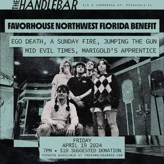 Show flyer, ego death, a sunday fire +3, Pensacola FL, Apr 19, 2024