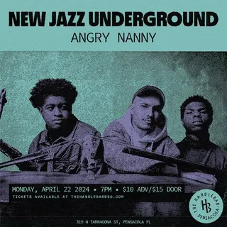 Show flyer, new jazz underground, Pensacola FL, Apr 22, 2024