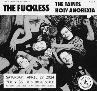 Show flyer, the fuckless, the taints +1, Pensacola FL, Apr 27, 2024