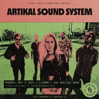 Show flyer, artikal sound system, ben loftin +1, Pensacola FL, May 6, 2024