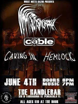 Show flyer, whatsdysmorphia, cable tx +2, Pensacola FL, Jun 4, 2024