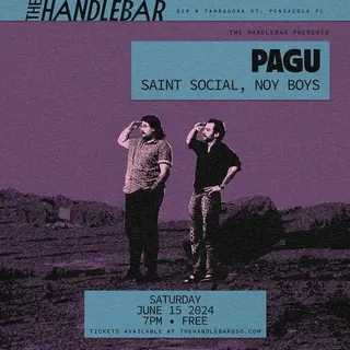 Show flyer, pagu, saint social +1, Pensacola FL, Jun 15, 2024