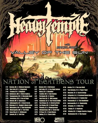 Show flyer, heavy temple, valley of the sun, Pensacola FL, Aug 25, 2024