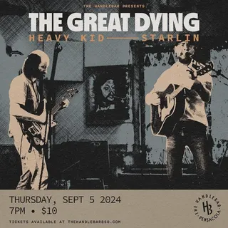 Show flyer, the great dying, heavy kid +1, Pensacola FL, Sep 5, 2024