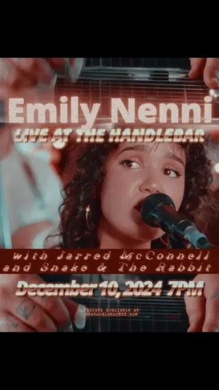 Show flyer, emily nenni, jarred mcconnell and the high aces +1, Pensacola FL, Dec 10, 2024