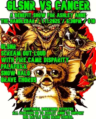 Show flyer, glsnr, scream out loud +4, Pensacola FL, Jan 11, 2025