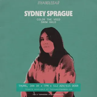 Show flyer, sydney sprague, color the void +1, Pensacola FL, Jan 30, 2025
