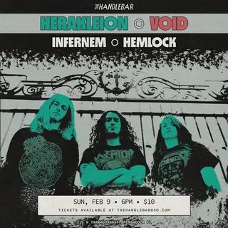 Show flyer, herakleion, void +2, Pensacola FL, Feb 9, 2025