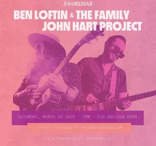 Show flyer, ben loftin, the family +1, Pensacola FL, Mar 15, 2025