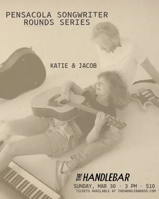 Show flyer, katie dineen, jacob +3, Pensacola FL, Mar 30, 2025