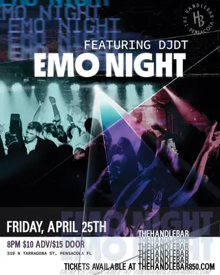 Show flyer, djdt, Pensacola FL, Apr 25, 2025