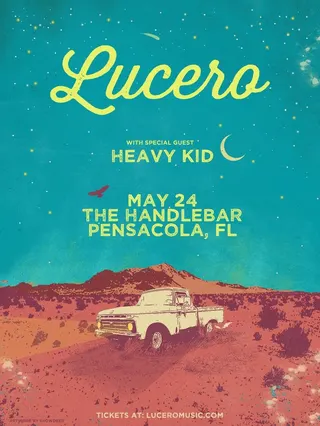 Show flyer, lucero, heavy kid, Pensacola FL, May 24, 2025