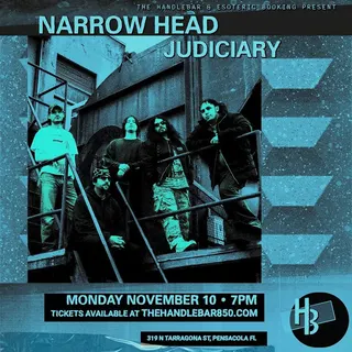 Show flyer, narrow head, judiciary, Pensacola FL, Nov 10, 2025