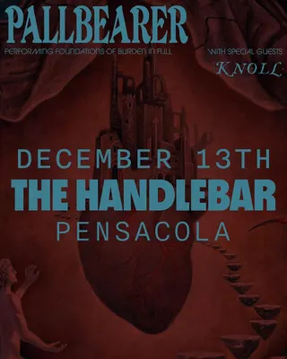 Show flyer, pallbearer, knoll, Pensacola FL, Dec 13, 2025