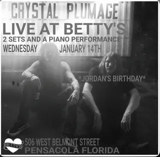 Show flyer, crystal plumage, Pensacola FL, Jan 14, 2026