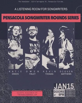 Show flyer, katie dineen, owen finley +2, Pensacola FL, Jan 15, 2026