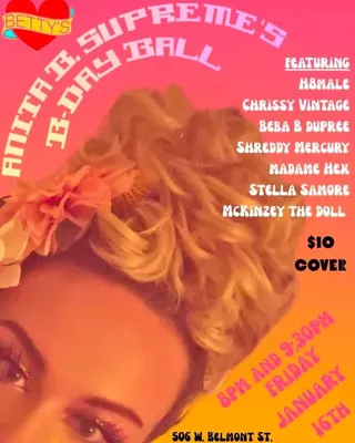 Show flyer, anita b. supreme, Pensacola FL, Jan 16, 2026