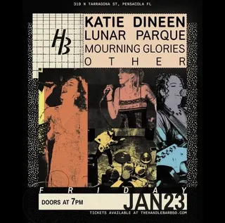 Show flyer, katie dineen, lunar parque +2, Pensacola FL, Jan 23, 2026