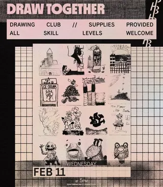 Show flyer, draw together, Pensacola FL, Feb 11, 2026