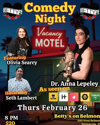 Show flyer, olivia searcy, dr. anna lepeley, Pensacola FL, Feb 26, 2026