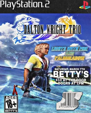 Show flyer, dalton wright, lights with fire +1, Pensacola FL, Mar 7, 2026
