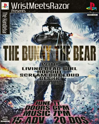 Show flyer, bunny the bear, Pensacola FL, Jun 11, 2026