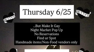 Show flyer, ...but make it gay night market pop up, Pensacola FL, Jun 25, 2026