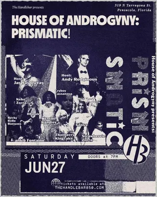 Show flyer, the handlebar, Pensacola FL, Jun 27, 2026