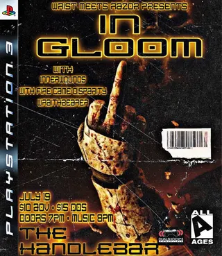 Show flyer, in gloom, innerwounds +2, Pensacola FL, Jul 19, 2026