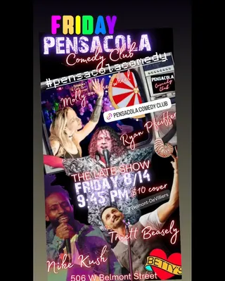 Show flyer, betty's, Pensacola FL, Aug 14, 2026